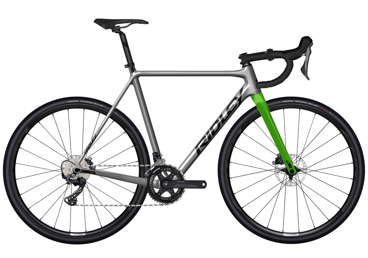 Ratas Ridley X-Night SL Disc GRX600 2x12 (54), hall/roheline — pilt 1