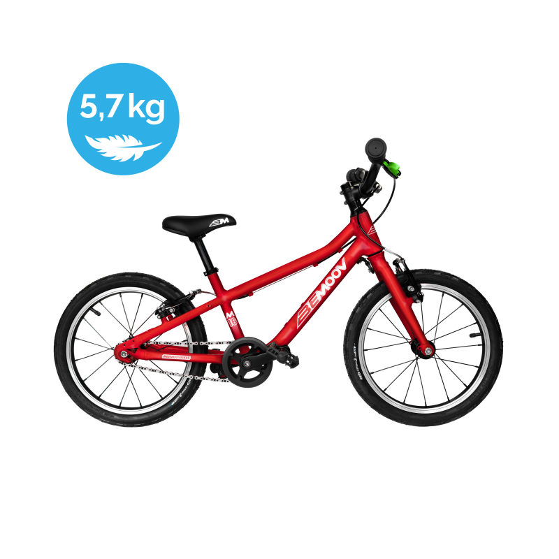 lasten polkupyörä 16" Bemoov M16 Kevyt 5,7 kg | Tornado Red